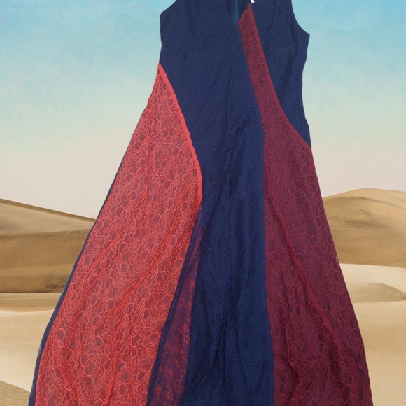 Diane von Furstenberg lace maxi gown Dress Women 10 - Picture 3 of 4